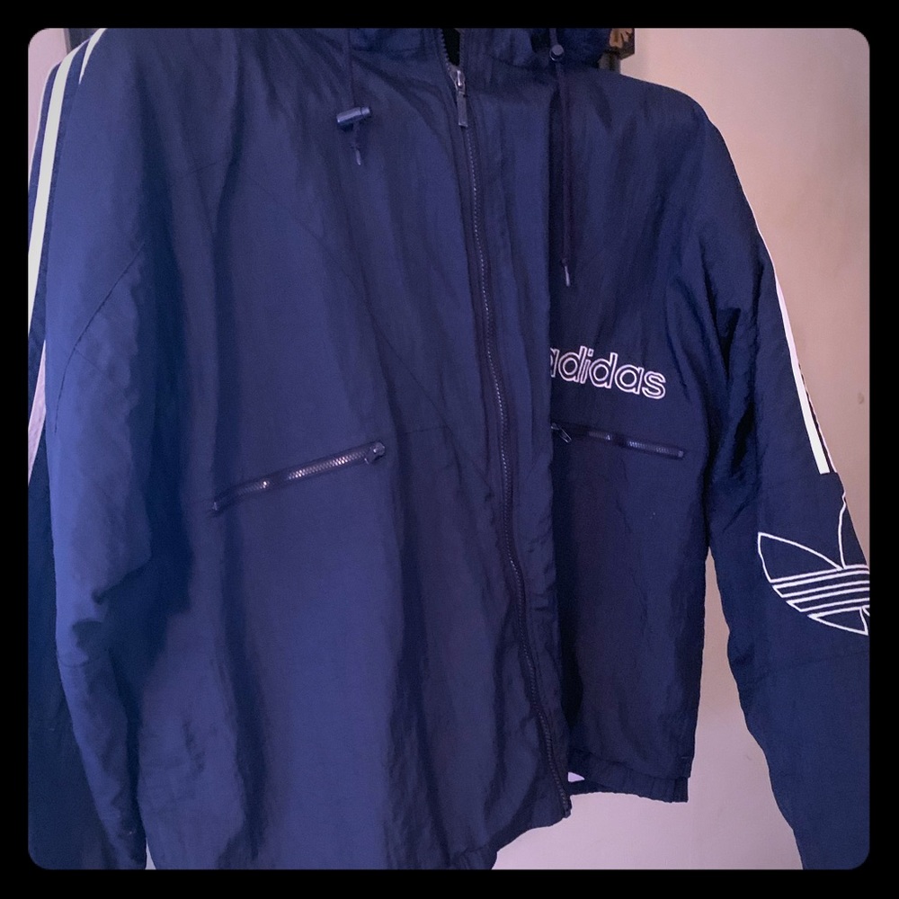 SALE❗️Adidas heavy duty hooded windbreaker XL